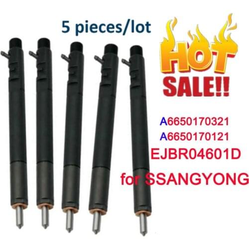 5PC Diesel Injector EJBR04601D A6650170121 6650170121 for SSANGYONG Kyron /Rexton /Rodius /Stavic 2.7L Xdi SUV (165bhp) D27DT