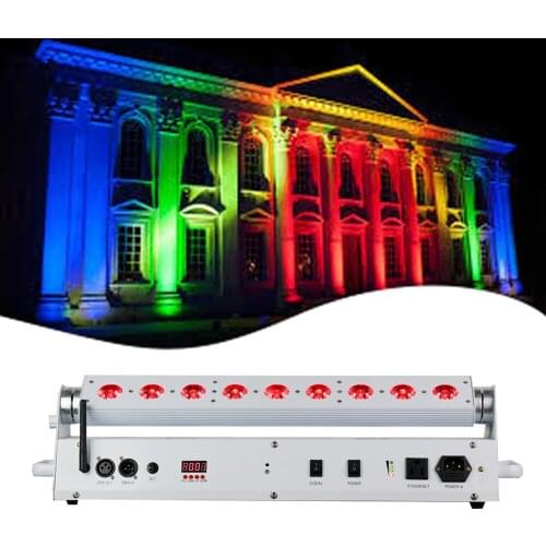NEW Led Wall Washer Light 9X18W RGBWA UV 6in1 Wireless DMX & Battery Led Wall Wash Lights For Stage Dj Disco Laser Lights