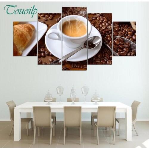 5pcs full spuare&round Coffee Cup diamond painting crystal Painting diamonds decorative 5d diy diamond embroidery kits