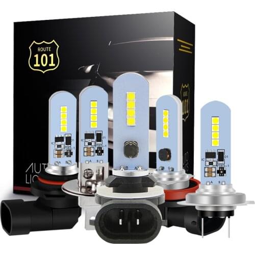 Route101 H1 H3 H8 H9 H10 H11 H16 H27 880 881 HB4 9006 Auto LED Fog Lamp 6000K White Amber 12V H7 Car Running Light Set