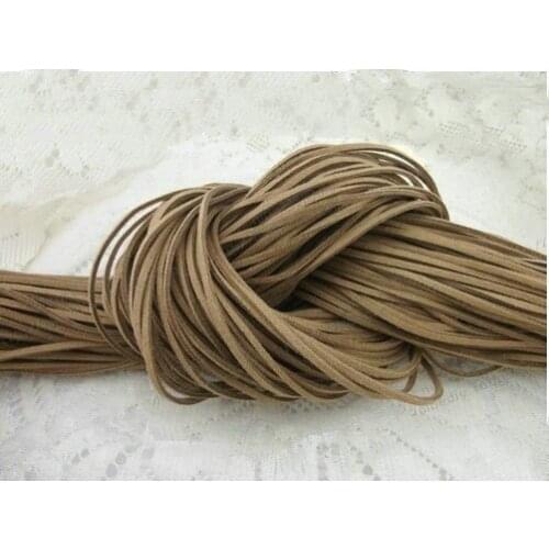Free Shipping 100Yds Wooden Brown Flat faux Leather suede cord, 3mm, Wooden Brown faux suede cord for bracelets 3mm