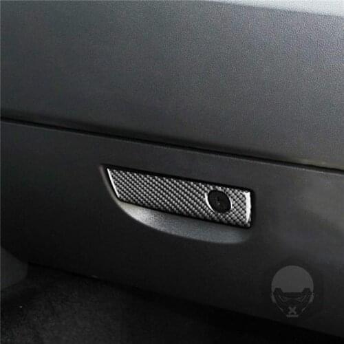 Glove Storage Box Switch Cover Trim Sticker for Dodge Challenger 2008-2014 Interior Decoration Car Accessories LHD Carbon Fiber