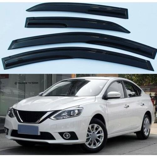 Side Window Deflector Acrylic Sun Rain Deflector Weather Shield for Nissan Sentra 2012 2013 2014 2015 2016 2017 2018 2019