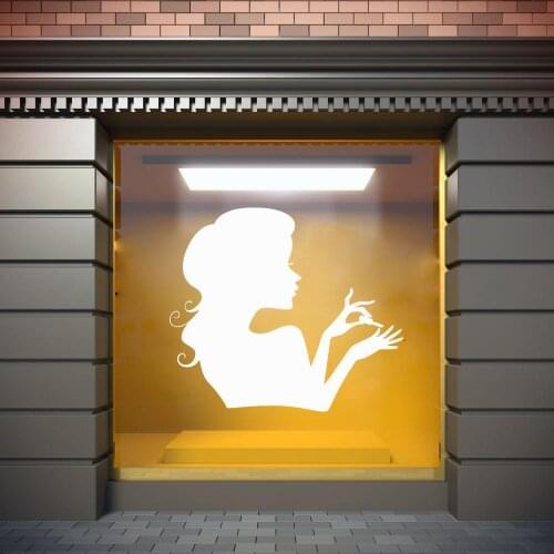 Nail Salon Business Sign Wall Sticker Self Adhesive PVC Window Decal Nails Polish Manicure Pedicure Beauty Salon Decoration D194