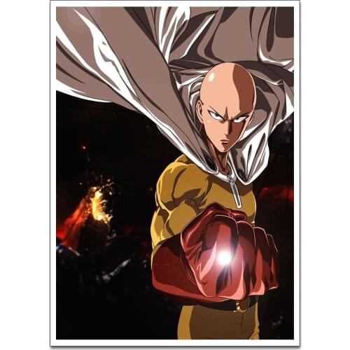 Canvas Poster Saitama One Punch Man Wall Art Painting Posters and Prints Nordic Wall Pictures for Home Decor No Frame