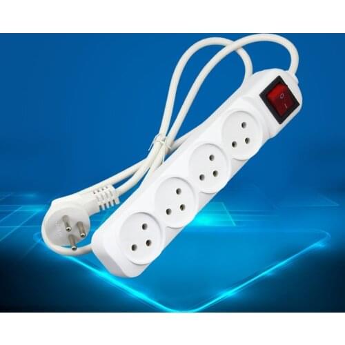 Israel Standard Power Strip 4 Outlets Power Strip Bar 16A 250V 1.5M Long with Power On off Indicator Light