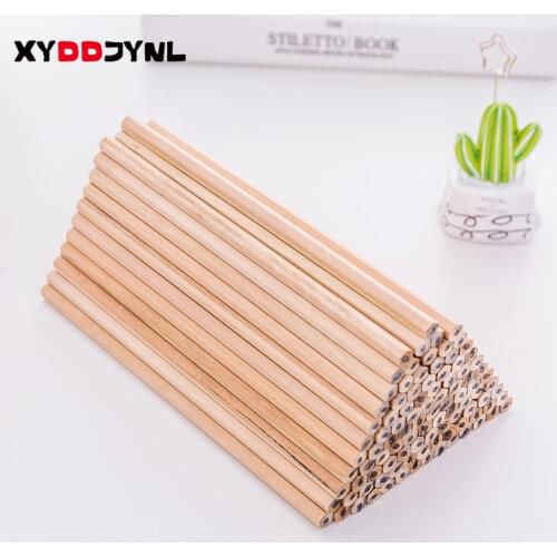 10pcs HB Wood Pencils Sketching Pencil Black Core Crude Wood Nontoxic Kids Pencil School Stationery Office Supply
