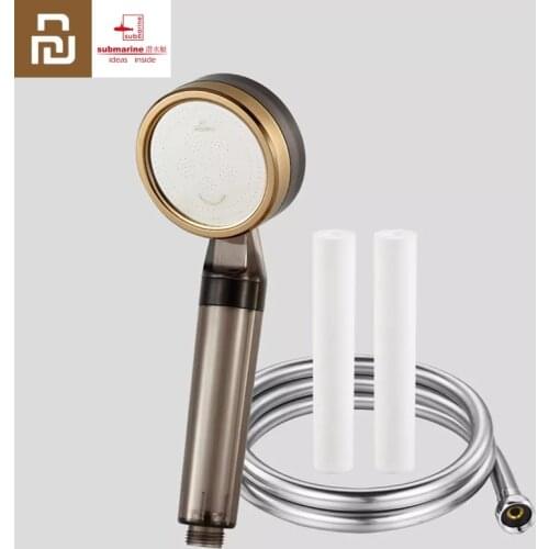 Youpin Submarine Booster Filter Handheld Shower Hose Set PP Cotton Double Filtration 1.5m 2m Hose Powerful Massage Shower