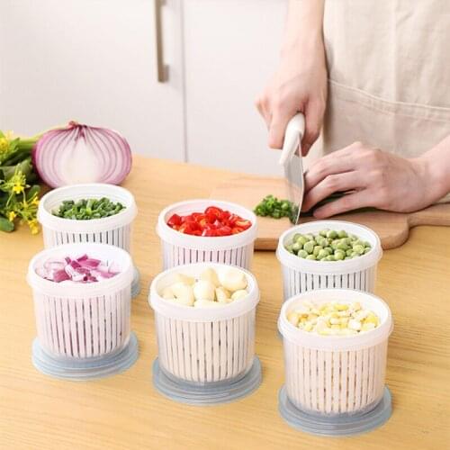 Fresh Keeping Box Of Onion Ginger Garlic Kitchen Vegetable Plastic Storage Box Refrigerator Sealed Storag Scallion Drain Box New