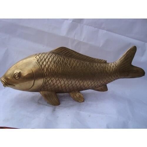 Copper annual fish carp fish mascot Feng Shui bronze s furniture and ornaments May there be surpluses every year.room Art