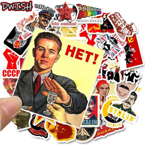 10/30/50PCS Mixed Soviet Union Stalin USSR CCCP HET Stickers Waterproof PVC Skateboard Guitar Luggage Motorcycle Sticker Kid Toy