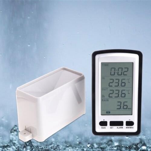 2021 New Wireless Rain Meter Gauge Weather Station indoor/outdoor temperature Recorder