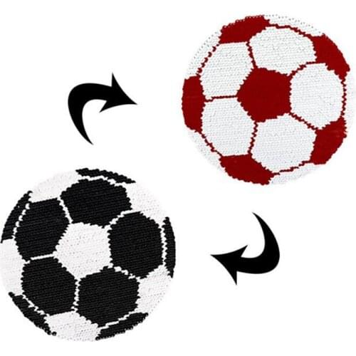 NEW football Reversible Change color Sequins Sew On Patches for clothes DIY Patch Applique Bag Clothing Coat Sweater Crafts