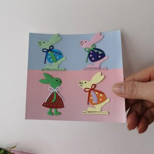 New Easter lovely rabbit metal cutting mold DIY scrapbook photo album decoration embossed card craft template new style