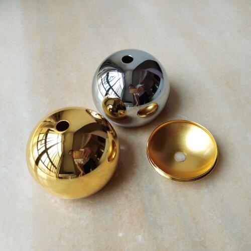 80mm/100mm chrome/go ceiling light lamp ball hub Box with cover and 10mm central holes thickness 1.0 Lighting Accessories