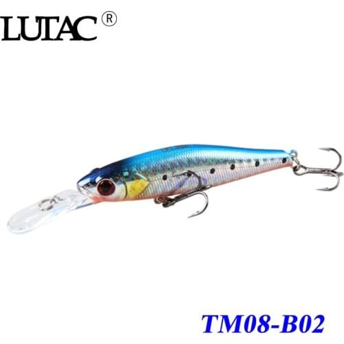 LUTAC hotsale Minnow hard Jerkbait artificial Suspending 75mm 7.8g fishing lure 6colors for choose