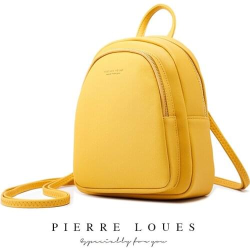 Womens Bags Korean Simple Lady Backpack New Solid Color Ladies Small Backpack School Student Girl Mini Backpack