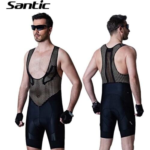 Santic 2019 High Quality Pro Team Cycling Bib Shorts Mens Racing Bike Bib Shorts Coolmax Padded Bicycle Bibs Cycling Clothing