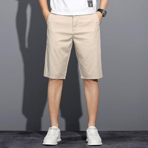 6 Colors Khaki Beige Mens Perfect Short 2021 Summer New Arrivals Thin Breathable Business Casual Man Shorts