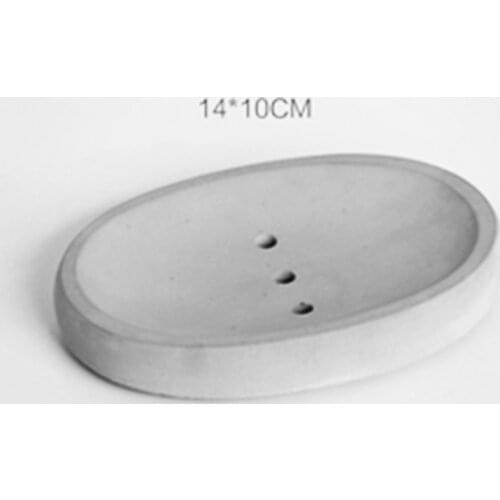 Concrete Soap Tray Dish Mold DIY Creative Home Decorating Cement Craft Pot Holder Silicone Mould