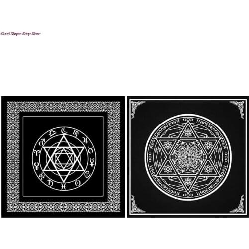 Tarot Tablecloth Divination Tarot Card Pad Pendulum Magic Pentacle Runes Tarot Altar Table Cloth