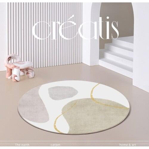 Modern light luxury round carpet living room sofa room dressing chair foot pad bedroom bedside blanket