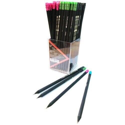 Faber-Castell Natural Body Erased Pencil Black Lata
