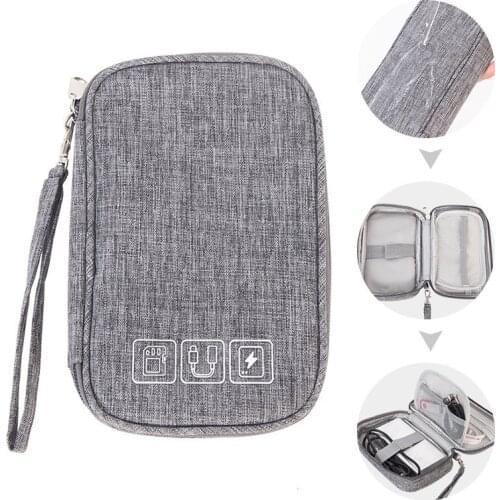 Cable Bag Organizer Wires Charger Digital USB Gadget Portable Electronic Earphone Case Zipper Storage Pouch Accessories Supplies