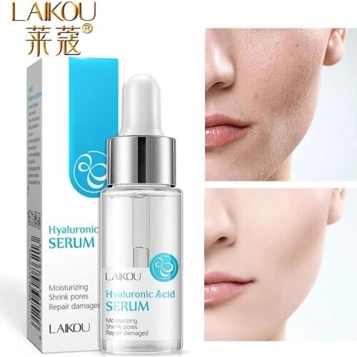LAIKOU 15ml Hyaluronic Acid Essence Facial Serum Anti Wrinkle Whitening Vitamin C Face Serum Care Skin Hyaluronic Acid Pure