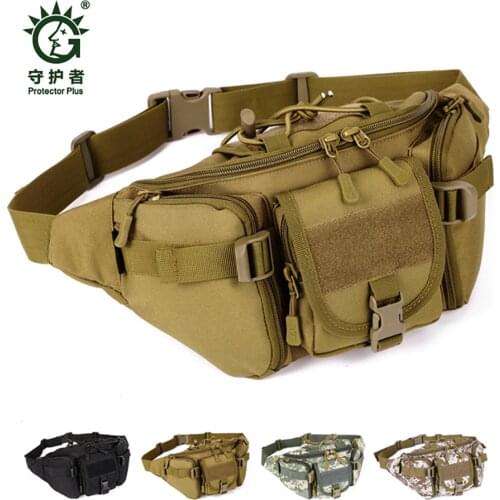 Camping Military Army Waist Bag Waterproof Nylon Men Fanny Pack Tactical Hiking Outdoor Shoulder Sport Chest Bags Mens Backpack
