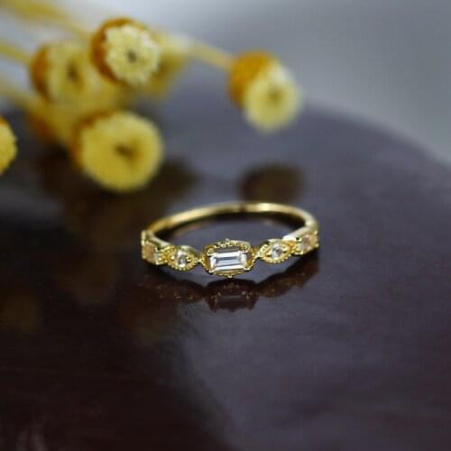 Jewelry classic all-match geometric square Topa engagement ring female rings for women anillos anel bague femme