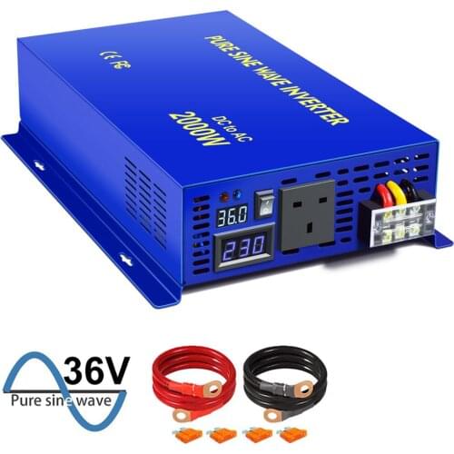 2000W Pure Sine Wave Inverter Car Battery 12v 24v 36v 48v dc to ac 110v 120v 220v 230v for Off Grid Solar System Power Inverter