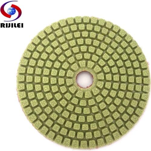 RIJILEI 10PCS/Set 4Inch Diamond Polishing Pads Flower Point Wet Polishing Pad for Marble Diamond Abrasive Pad Free Shipping HC13