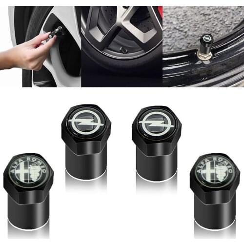 4pcs Wheel Tire Valve Stem Caps Cover Wheel Tire Valve Cap for BMWs Audis VWs Volkswagens Benzs Fords Toyotas Hondas Peugeots