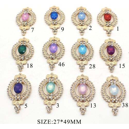 New 5Pcs/Lot 27*47mm Alloy Hollow oval Buttons Fashion DIY Sewing Button Decoration Jewelry Brooch Accessories