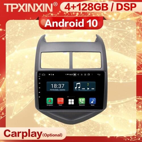 128G Carplay 2 Din Car Android Stereo Receiver For CHEVROLET Aveo 2011 2012 2013 2014 2015 Radio Recorder Audio Player Head Unit