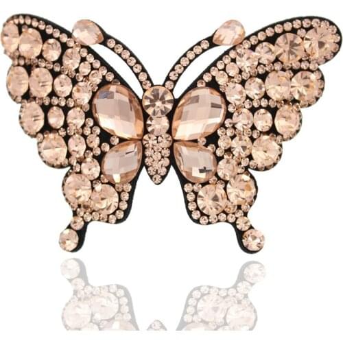 Crystal Hair Accessories - Butterfly Leather Hair Clip Barrettes for Women Lady Hair Jewelry Tiara for Hair Ornament Daily Wear
