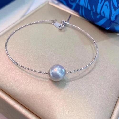 925 Sterling Silver Bracelet Fashion Bangle Chain with Needle Jewelry Parts Fittings Accessories for Pearls Beads Stones