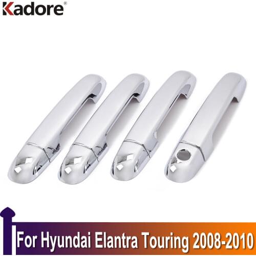 For Hyundai Elantra Touring 2008 2009 2010 ABS Chrome Side Door Handle Cover Trim Car Sticker Exterior Accessories