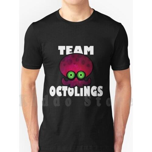 Team Octolings T Shirt Print For Men Cotton New Cool Tee Splatoon Octoling Octolings Octopus Nintendo Video Game Video Games