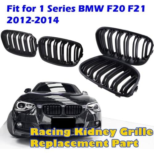 Racing Kidney Grille Black Double Slat Sport Grill For BMW F20 F21 1Series 2012-2014,Car accessories Replacement Part