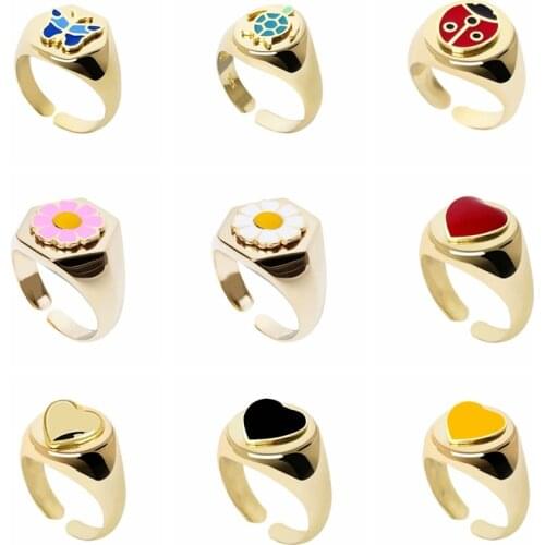 Butterfly Love Drop Oil Ring 925 Sterling Silver Luxury Jewelry Adjustable Rings For Women Wedding Anillos Bague Bijoux Joyero