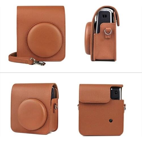 Shoulder Camera Leather Case Protective Cover For Fujifilm Instax mini40 Retro PU Camera Storage Bag Digital Photography Bag