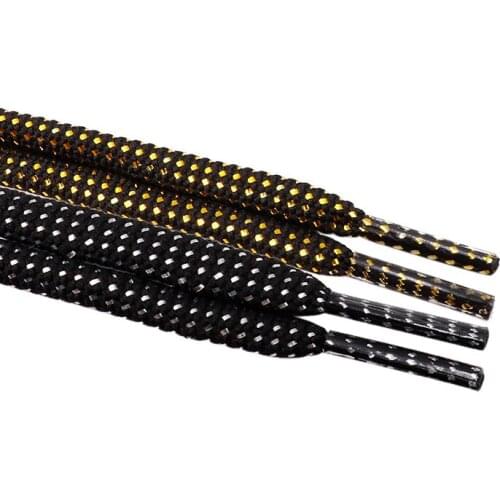 8MM Nice Shoe Accessory Charmed Metallic Yarn Laces Business Women Sneaker Boots Canvas Cords 2021 For Custom шнурки