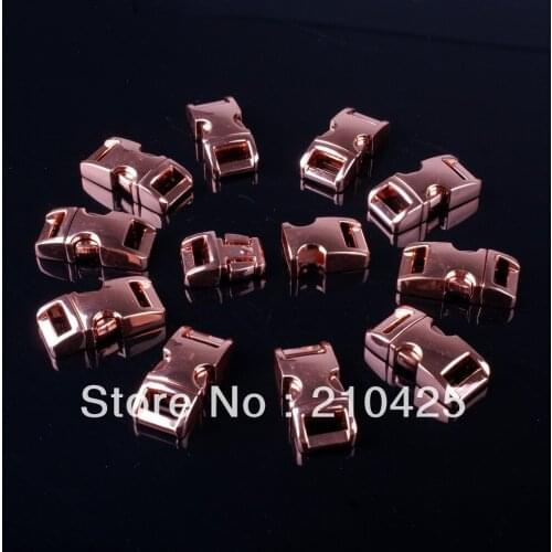 YOUGLE 10 Pcs/Lot 3/8" Metal Side Release Buckle for Paracord Bracelet Bronze