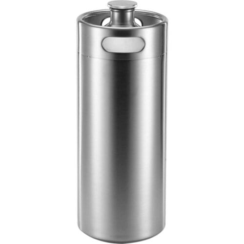 4L Stainless Steel Growler Mini Keg Beer Growler Leak Proof Top Lid Beer Bottle Home Brewing Making Bar Tool
