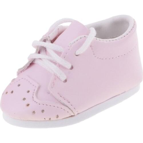 Adorable Leather Shoelaces Shoes Flats Sneakers for 18" AG American Doll Dolls