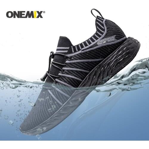ONEMIX New Waterproof Running Shoes Unisex Breathable Lightweight Sneaker Outdoor Trekking Shoes Quick Cleaning Sports Shoes