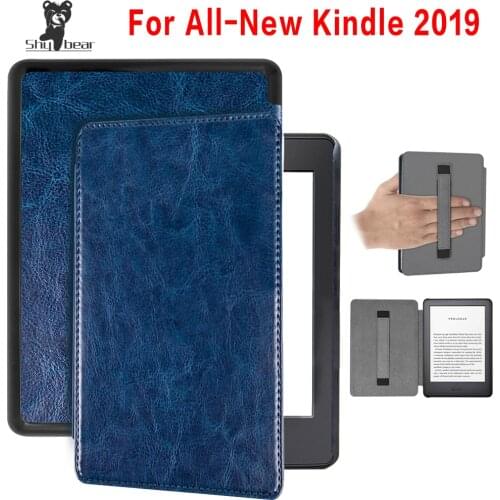 Luxury PU Leather Cover Case for 2019 Amazon All-New Kindle E-reader 10th generation J9G29R Magnetic Case with Hand Holder