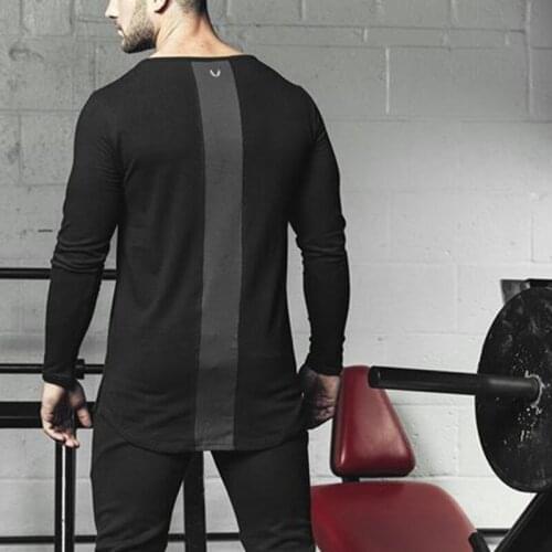 2020 Mesh Patchwork Back Breathable Cotton Tight Gyms T Shirts Mens T-shirt Muscle Fitness Bodybuilding Clothes Tees Tops